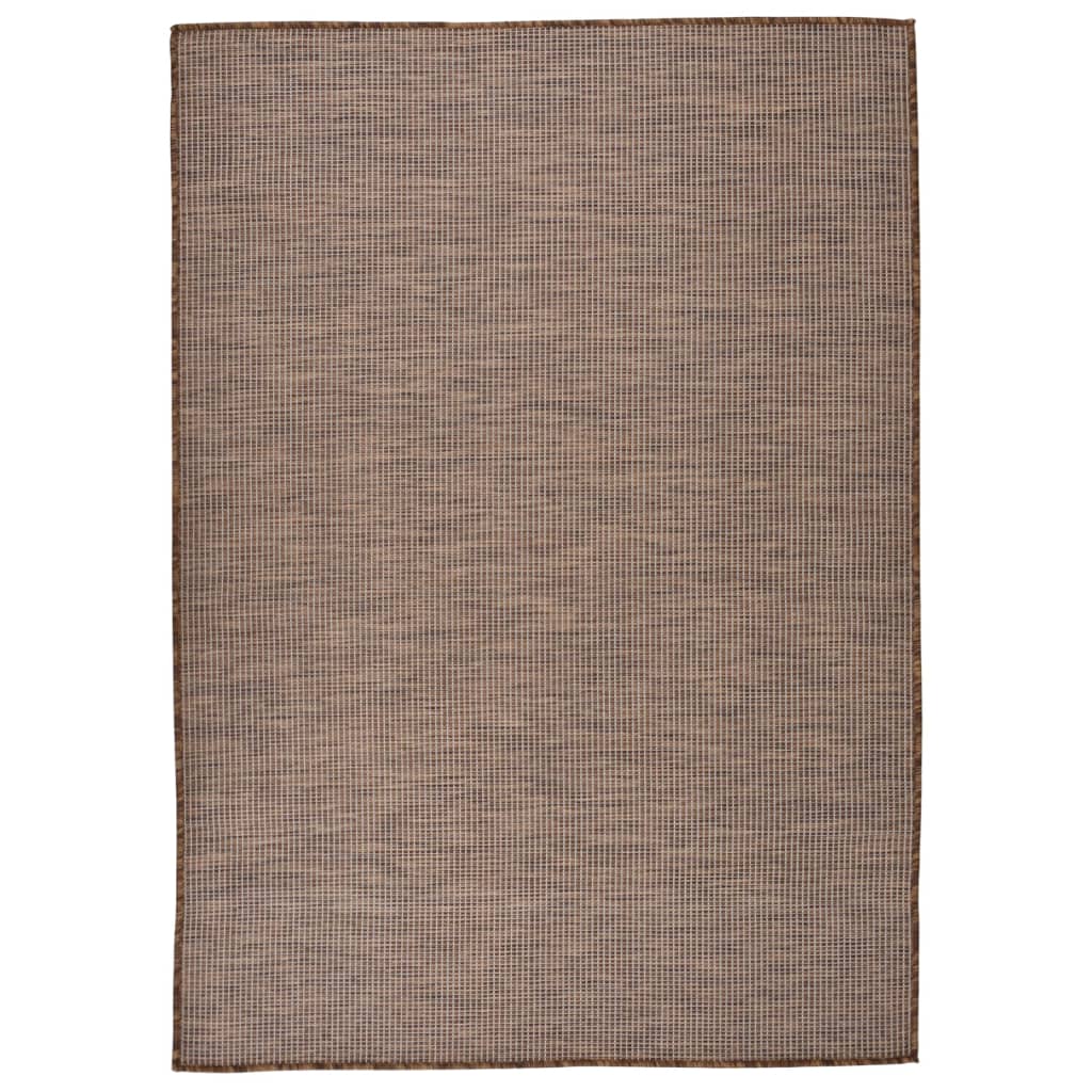 JUNG Vida Outdoor-Teppich Flachgewebe 140x200 cm Braun