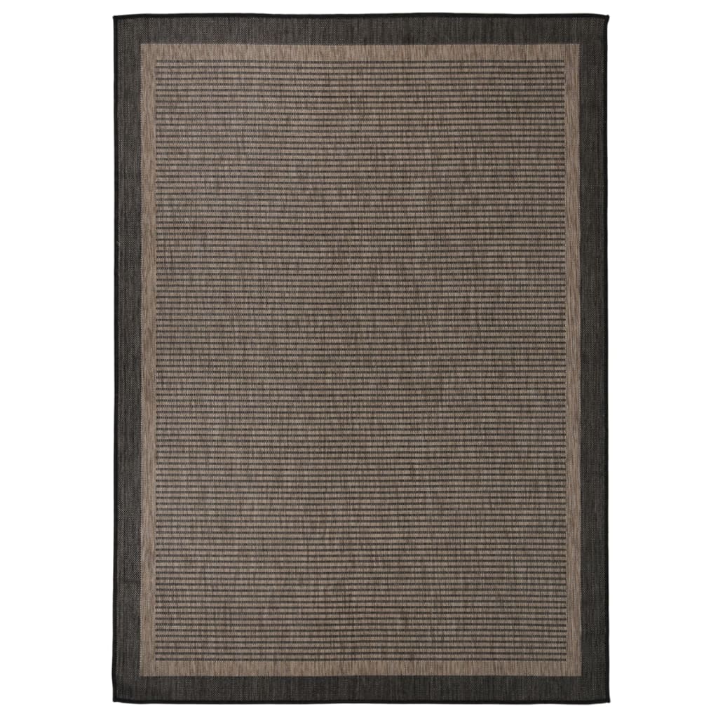 JUNG Vida Outdoor-Teppich Flachgewebe 200x280 cm Dunkelbraun