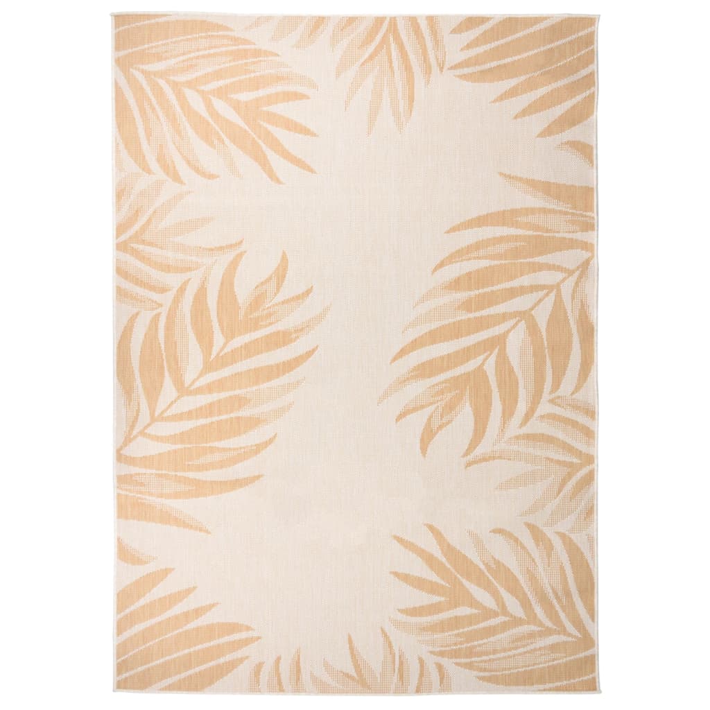 JUNG Vida Outdoor-Teppich Flachgewebe 120x170 cm Blattmuster