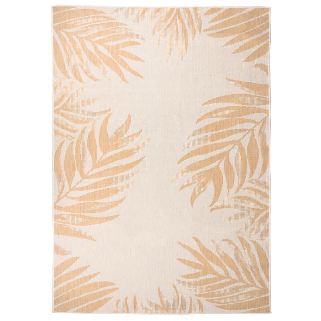 JUNG Vida Outdoor-Teppich Flachgewebe 140x200 cm Blattmuster