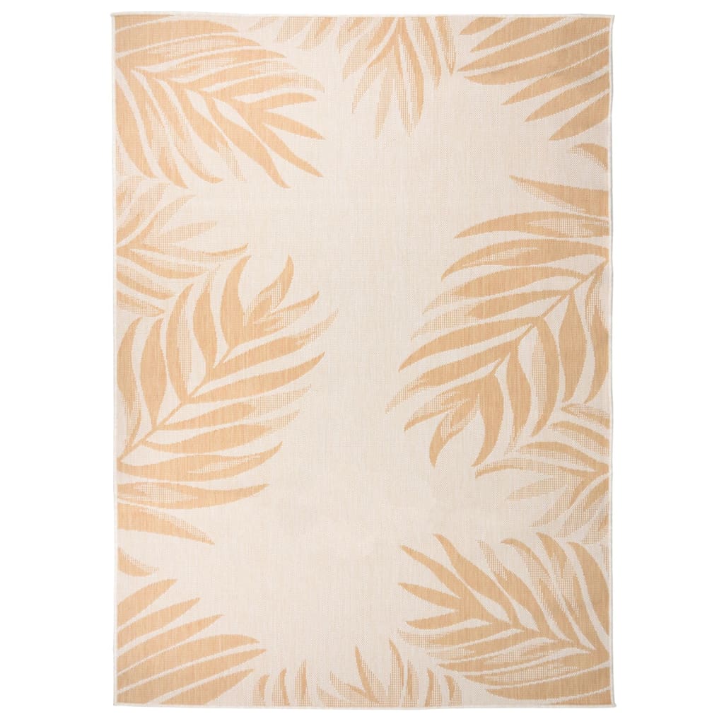 JUNG Vida Outdoor-Teppich Flachgewebe 200x280 cm Blattmuster