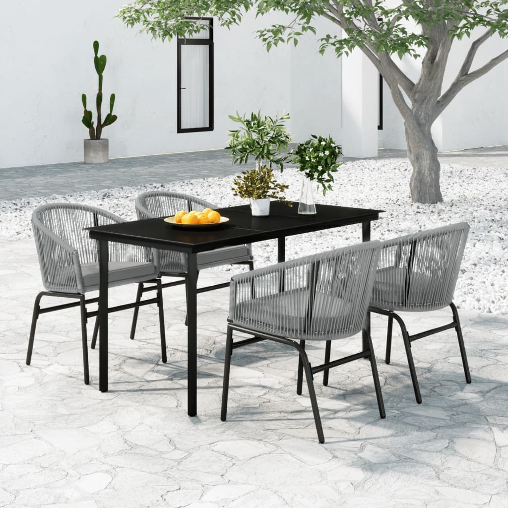JUNG Vida 5-tlg. Garten-Essgruppe Grau