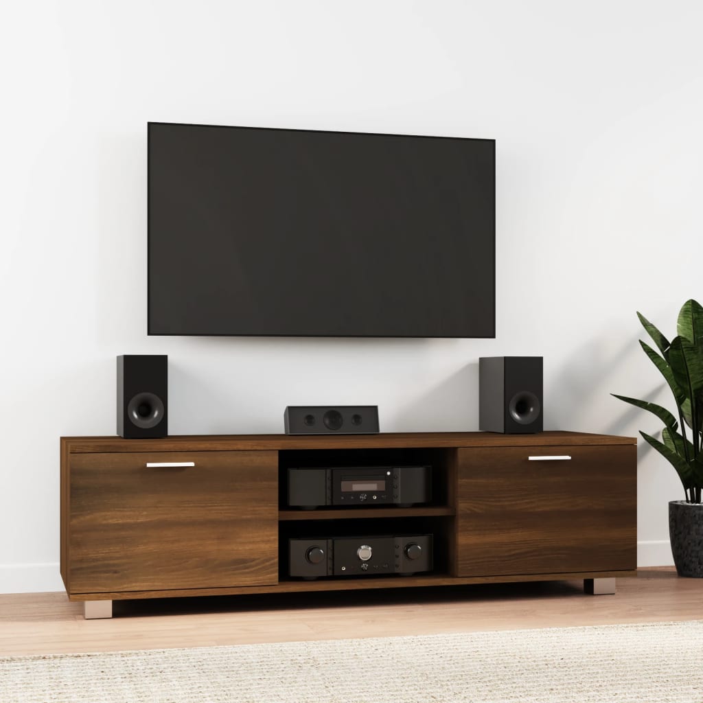 JUNG Vida TV-Schrank Braun Eichen-Optik 140x40,5x35 cm Holzwerkstoff