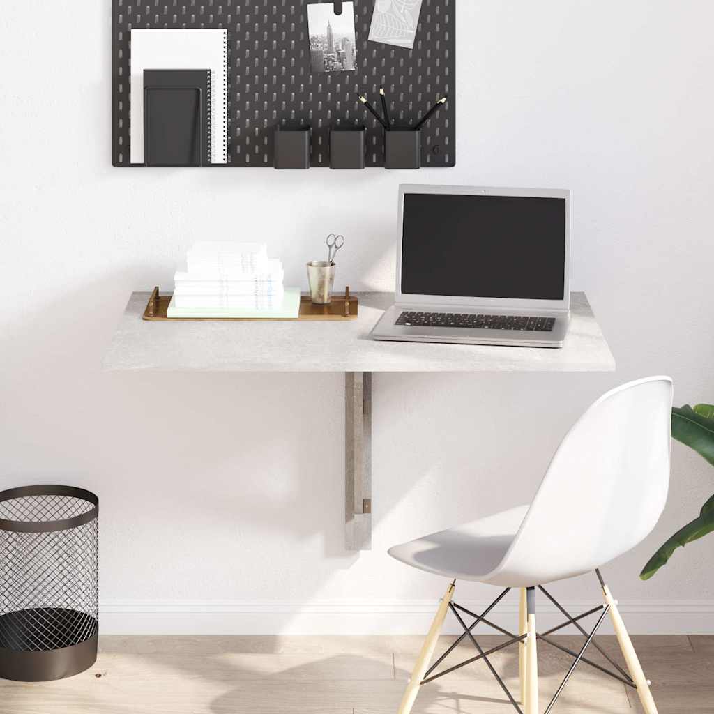 JUNG Vida Wand-Klapptisch Betongrau 100x60x56 cm Holzwerkstoff