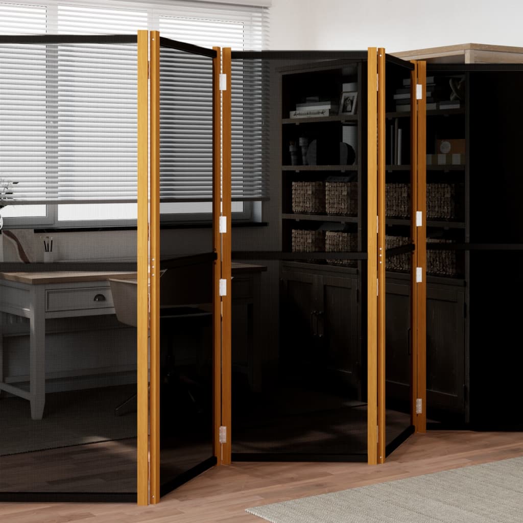 JUNG Vida 5-tlg. Raumteiler Schwarz 350x180 cm
