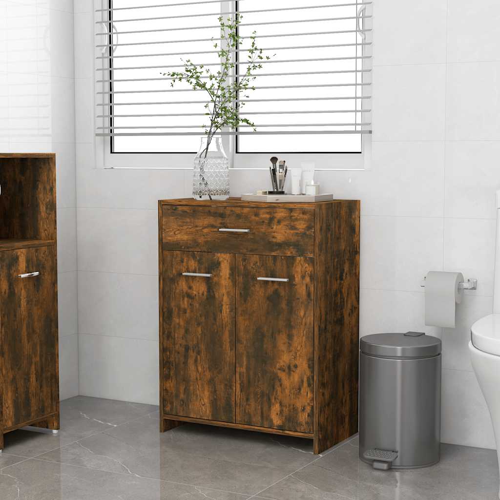 JUNG Vida Badezimmerschrank Räuchereiche 60x33x80 cm Holzwerkstoff