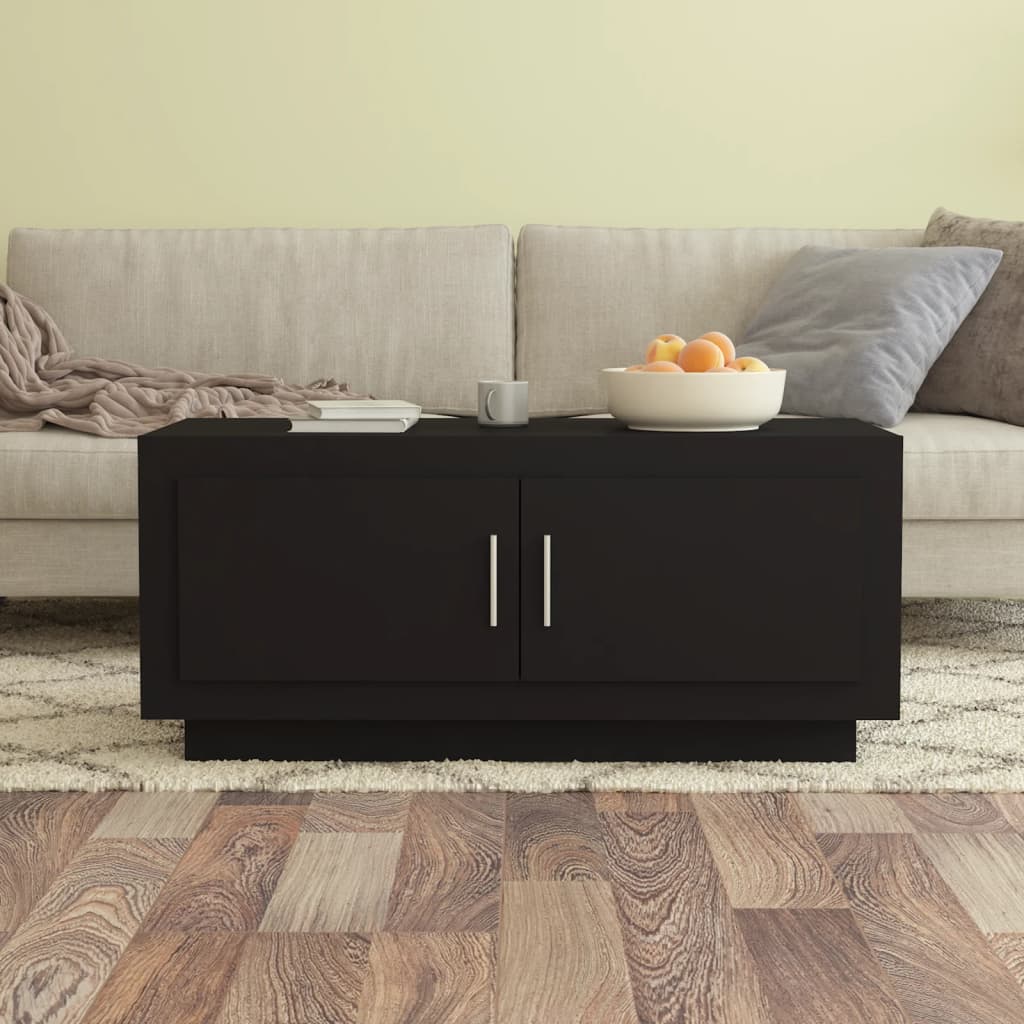 JUNG Vida Couchtisch Schwarz 102x50x45 cm Holzwerkstoff