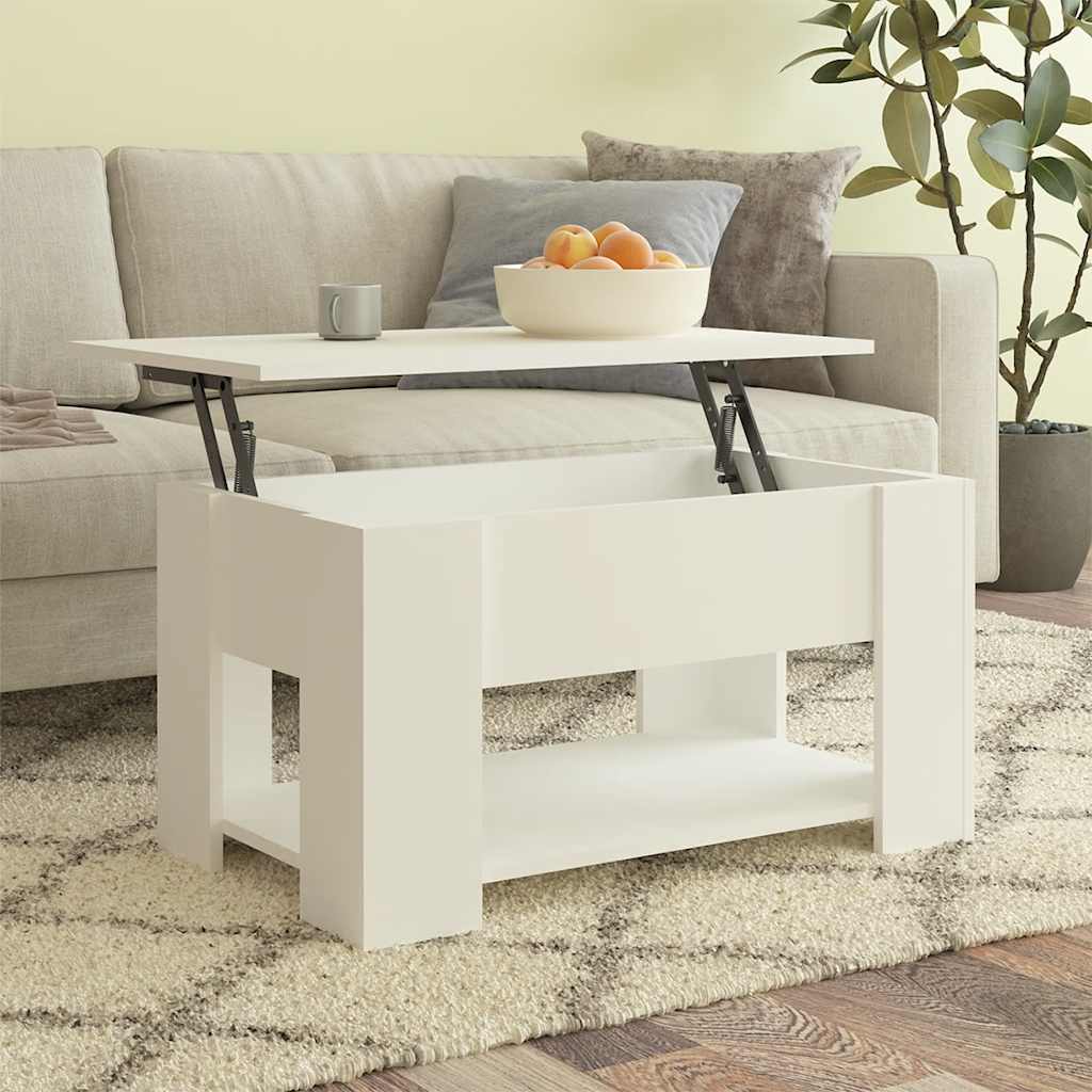 JUNG Vida Couchtisch Weiß 79x49x41 cm Holzwerkstoff
