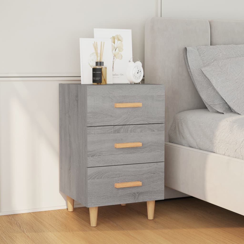 JUNG Vida Nachttisch Grau Sonoma 40x40x66 cm Holzwerkstoff