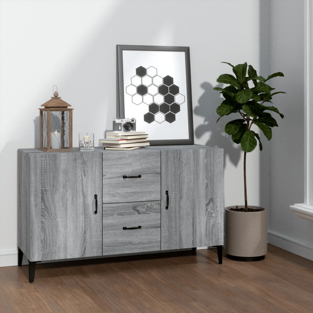 JUNG Vida Sideboard Grau Sonoma 100x36x60 cm Holzwerkstoff