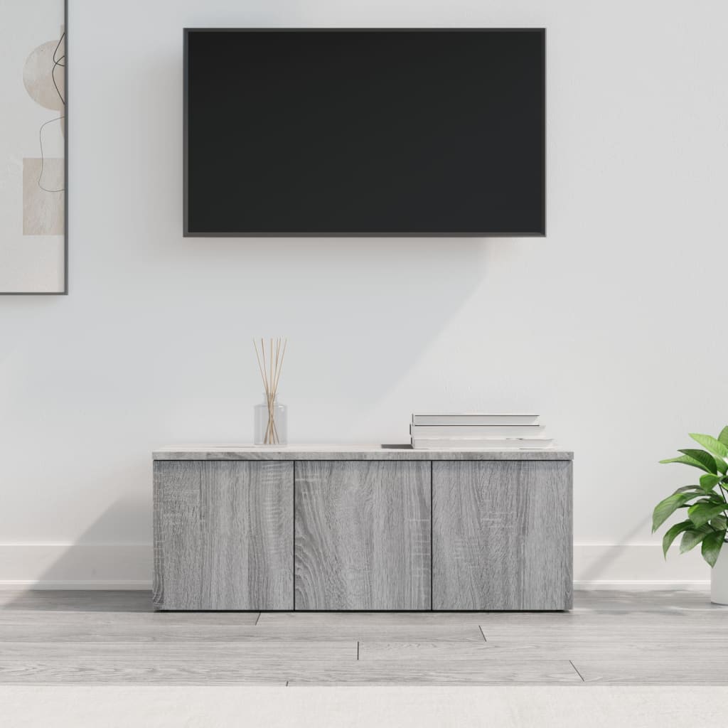 JUNG Vida TV-Schrank Grau Sonoma 80x34x30 cm Holzwerkstoff