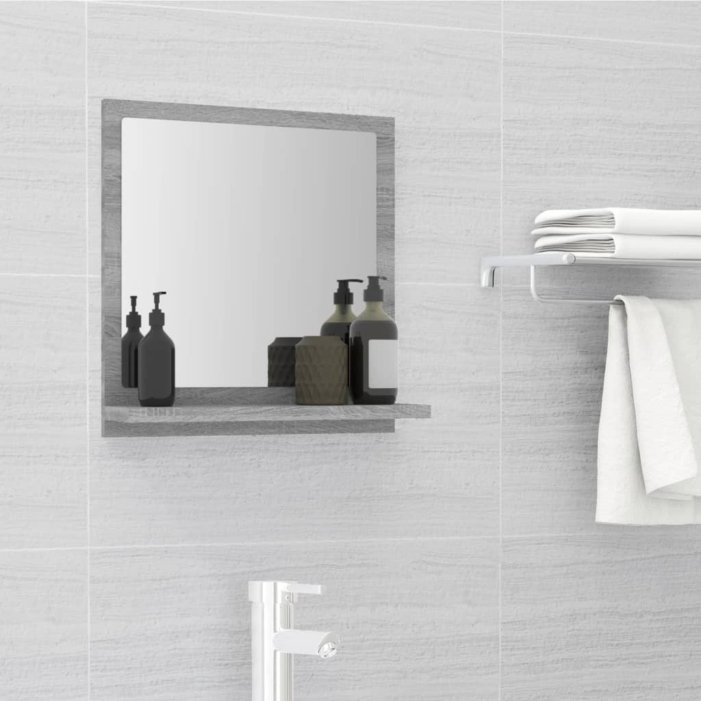 JUNG Vida Badspiegel Grau Sonoma 40x10,5x37 cm Holzwerkstoff