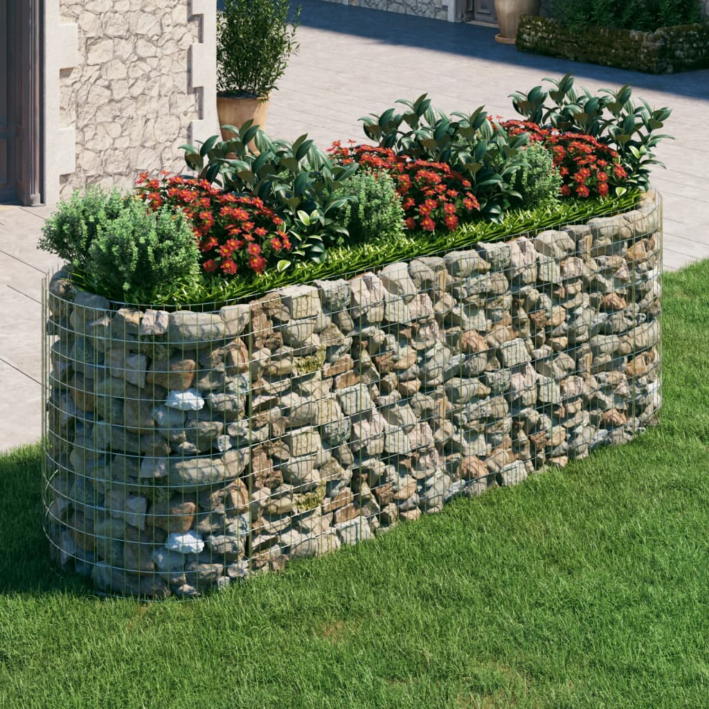 JUNG Vida Gabionen-Hochbeet Verzinktes Eisen 300x100x100 cm