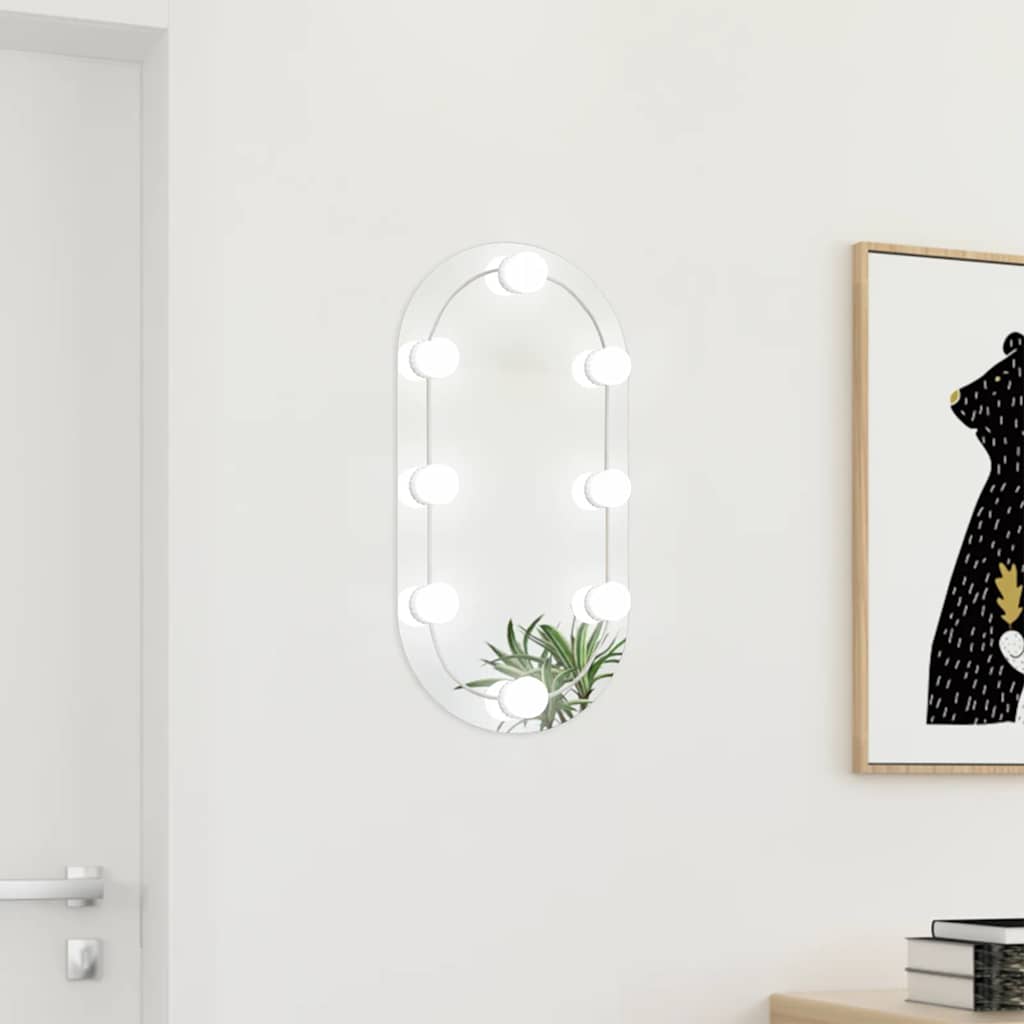 JUNG Vida Spiegel mit LED-Leuchten 60x30 cm Glas Oval