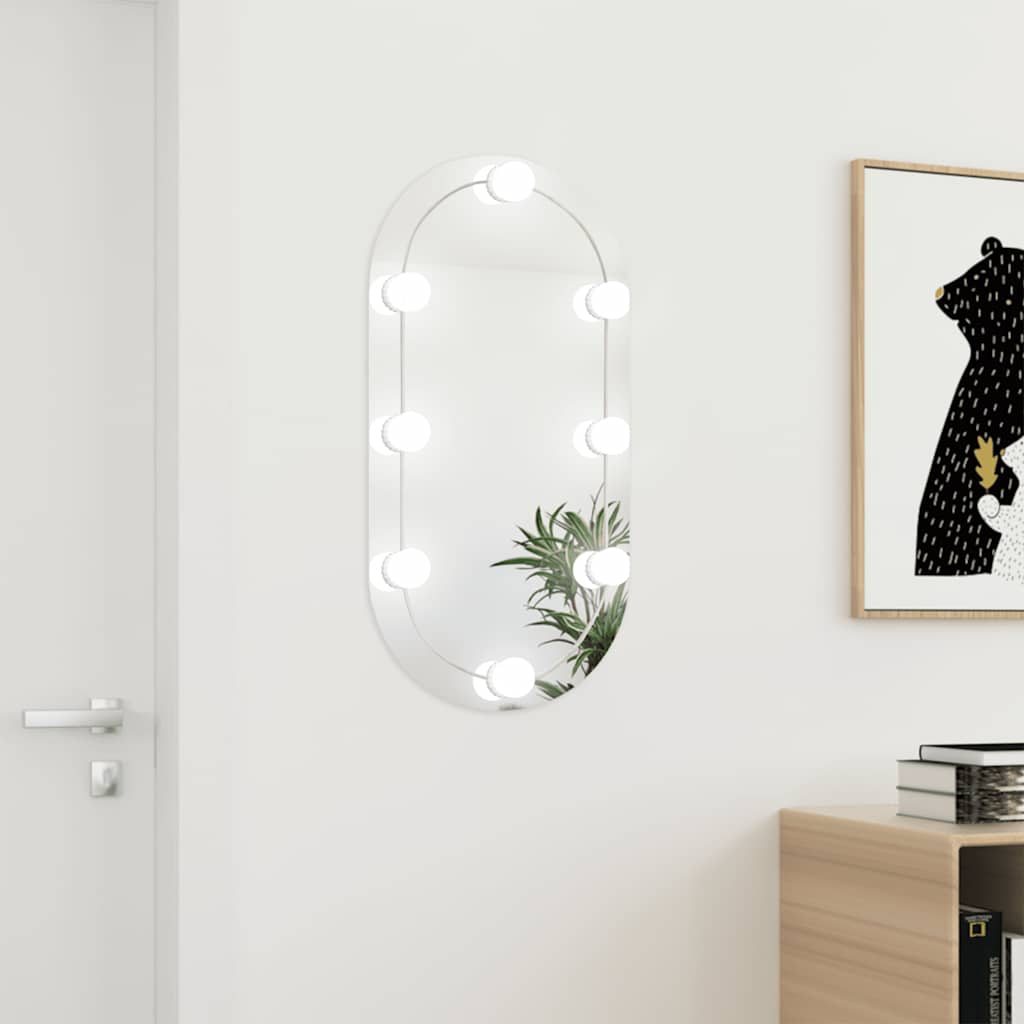 JUNG Vida Spiegel mit LED-Leuchten 80x40 cm Glas Oval