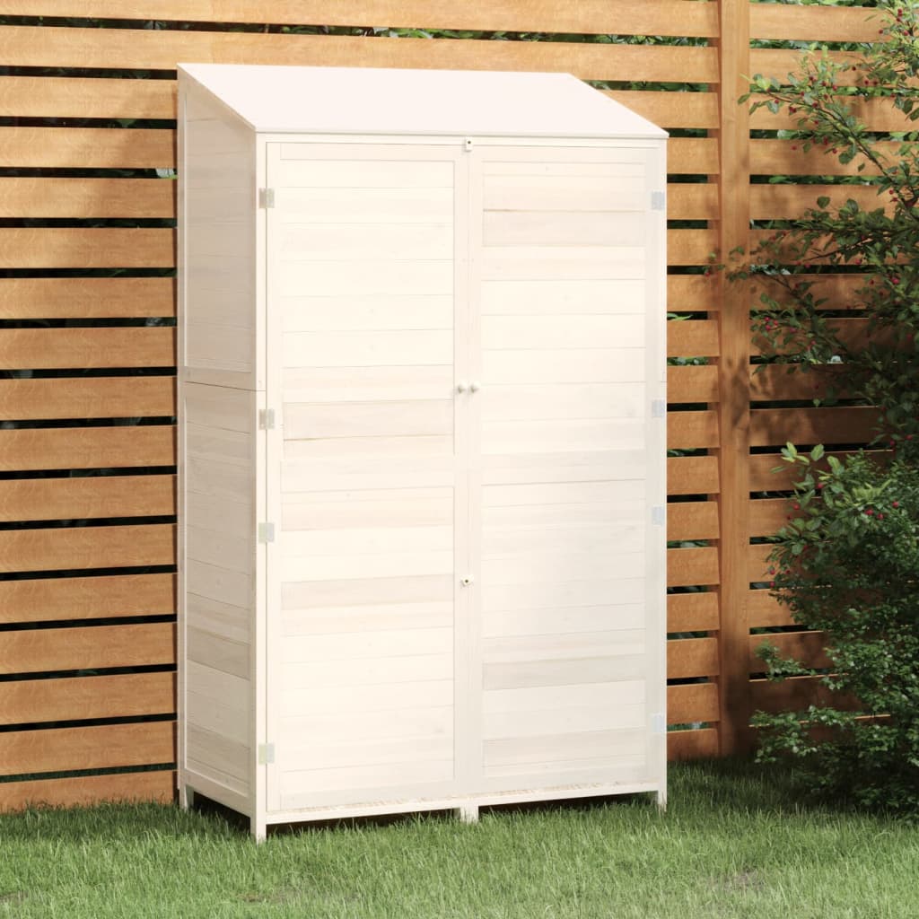 JUNG Vida Geräteschuppen Weiß 102x52x174,5 cm Massivholz Tanne