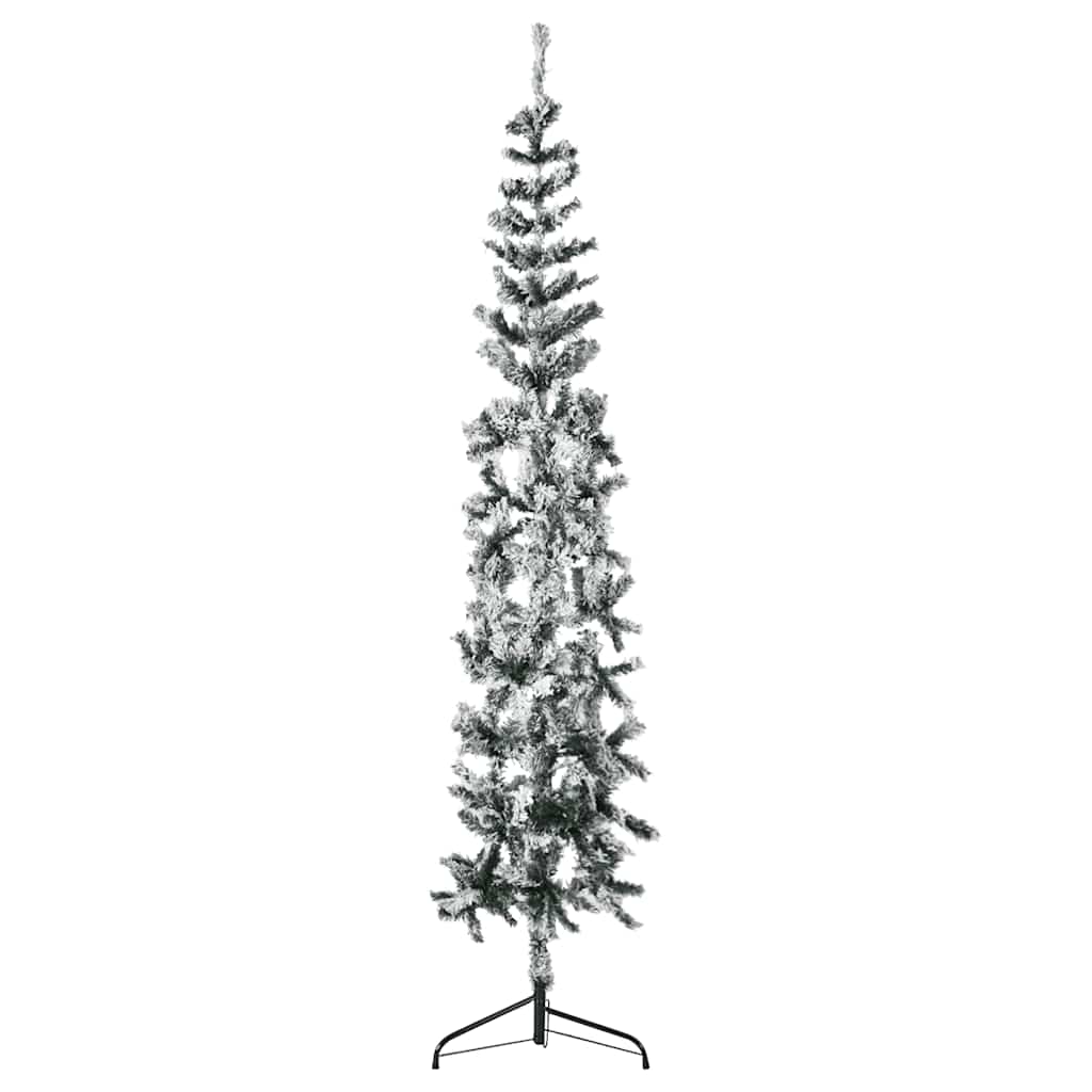 JUNG Vida Künstlicher Halb-Weihnachtsbaum mit Schnee Schlank 240 cm