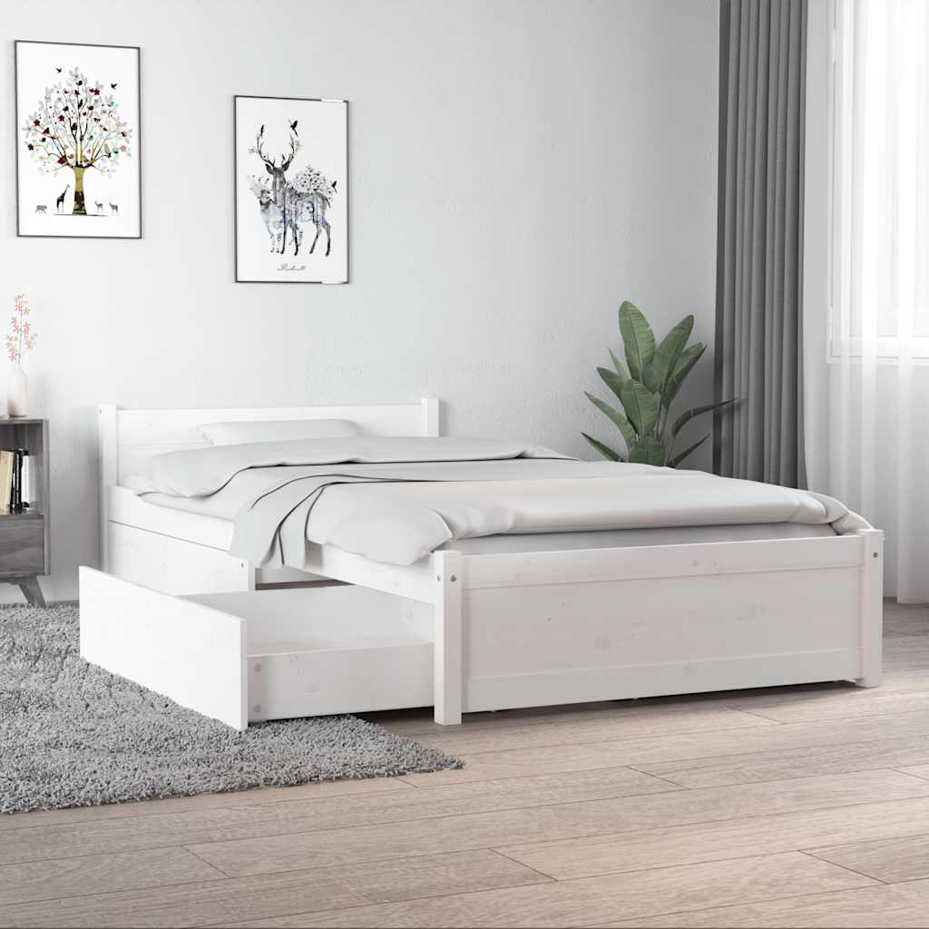 JUNG Vida Bett mit Schubladen Weiß 90x190 cm