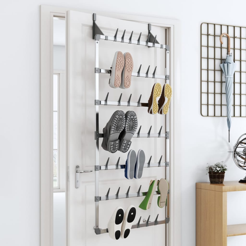 JUNG Vida Hängender Schuhe-Organizer Silbern 66x13x139 cm