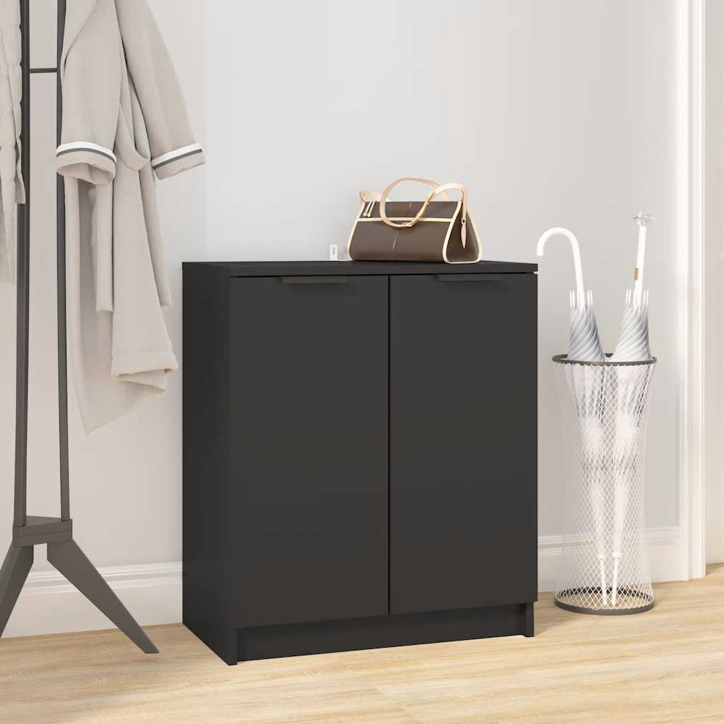 JUNG Vida Schuhschrank Schwarz 59x35x70 cm Holzwerkstoff
