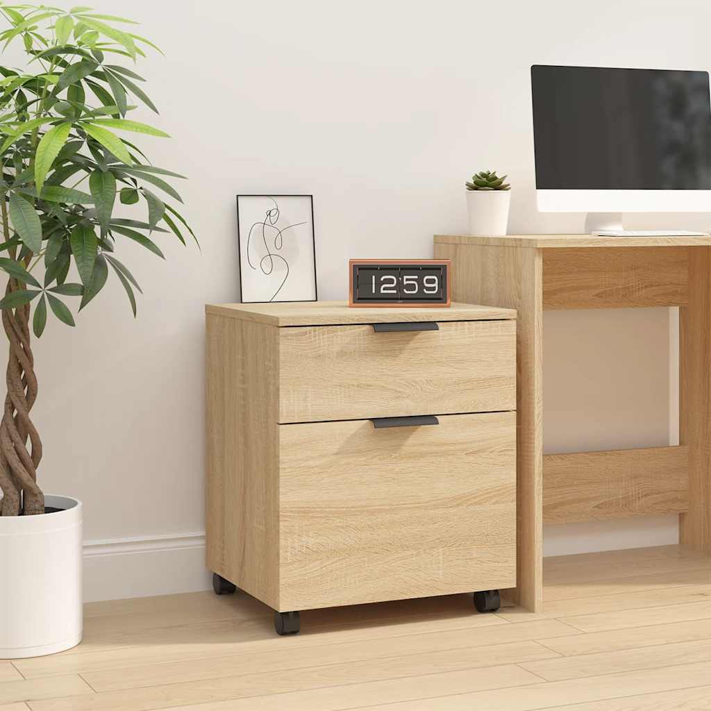 JUNG Vida Mobiler Aktenschrank mit Rollen Sonoma-Eiche 45x38x54 cm