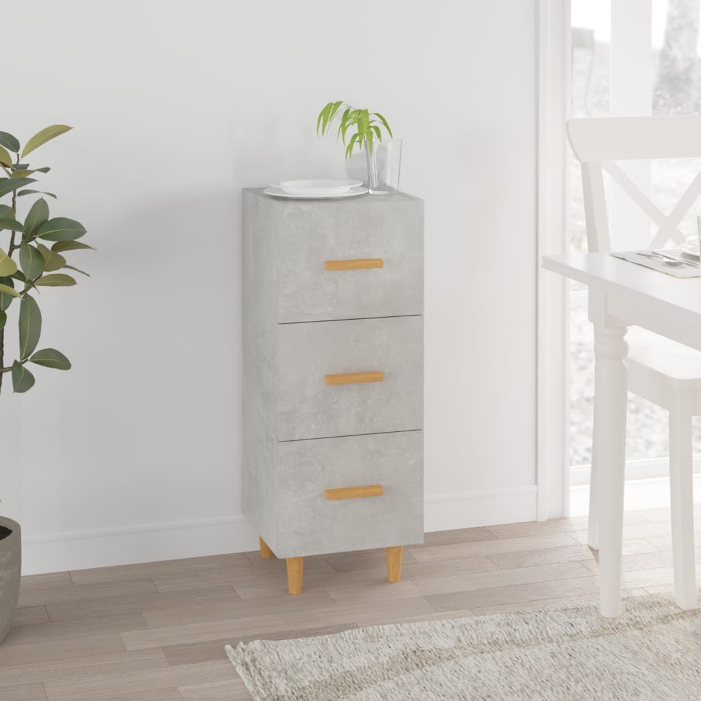 JUNG Vida Sideboard Betongrau 34,5x34x90 cm Holzwerkstoff