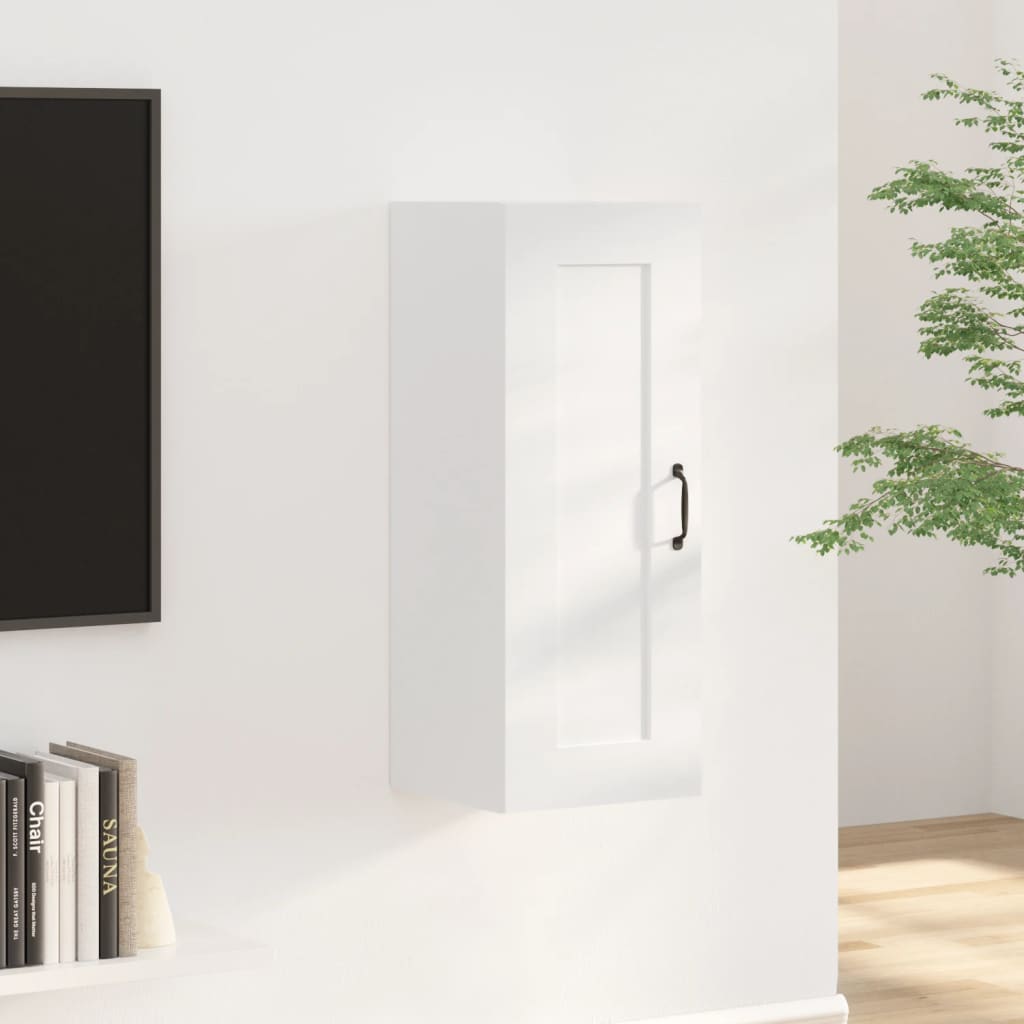 JUNG Vida Hängeschrank Hochglanz-Weiß 35x34x90 cm Holzwerkstoff