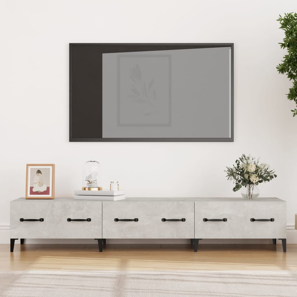 JUNG Vida TV-Schrank Betongrau 150x34,5x30 cm Holzwerkstoff