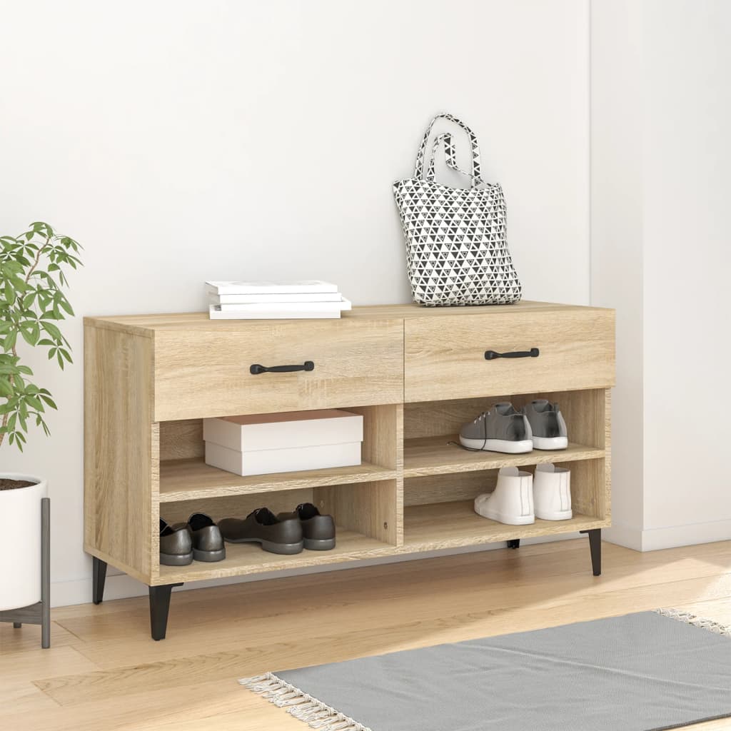 JUNG Vida Schuhschrank Sonoma-Eiche 102x35x55 cm Holzwerkstoff