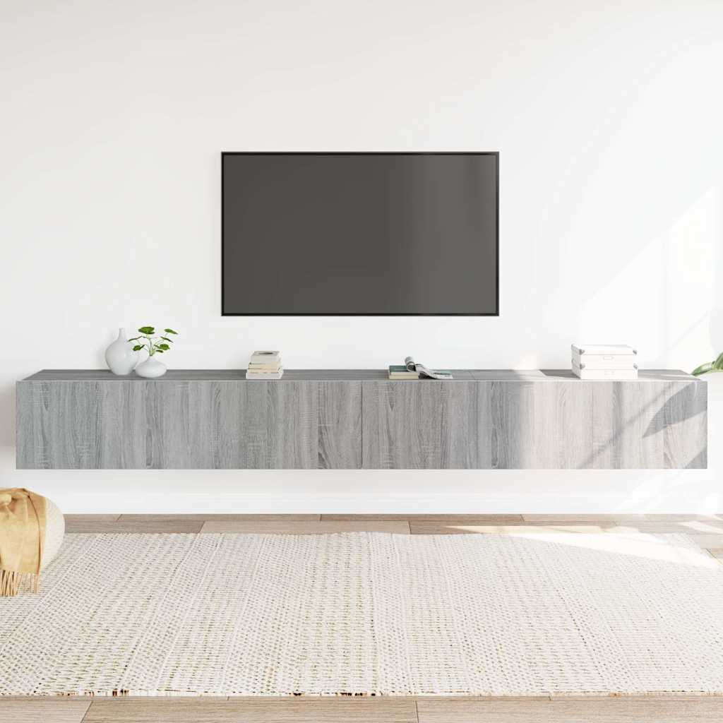 JUNG Vida 3-tlg. TV-Schrank-Set Grau Sonoma Holzwerkstoff