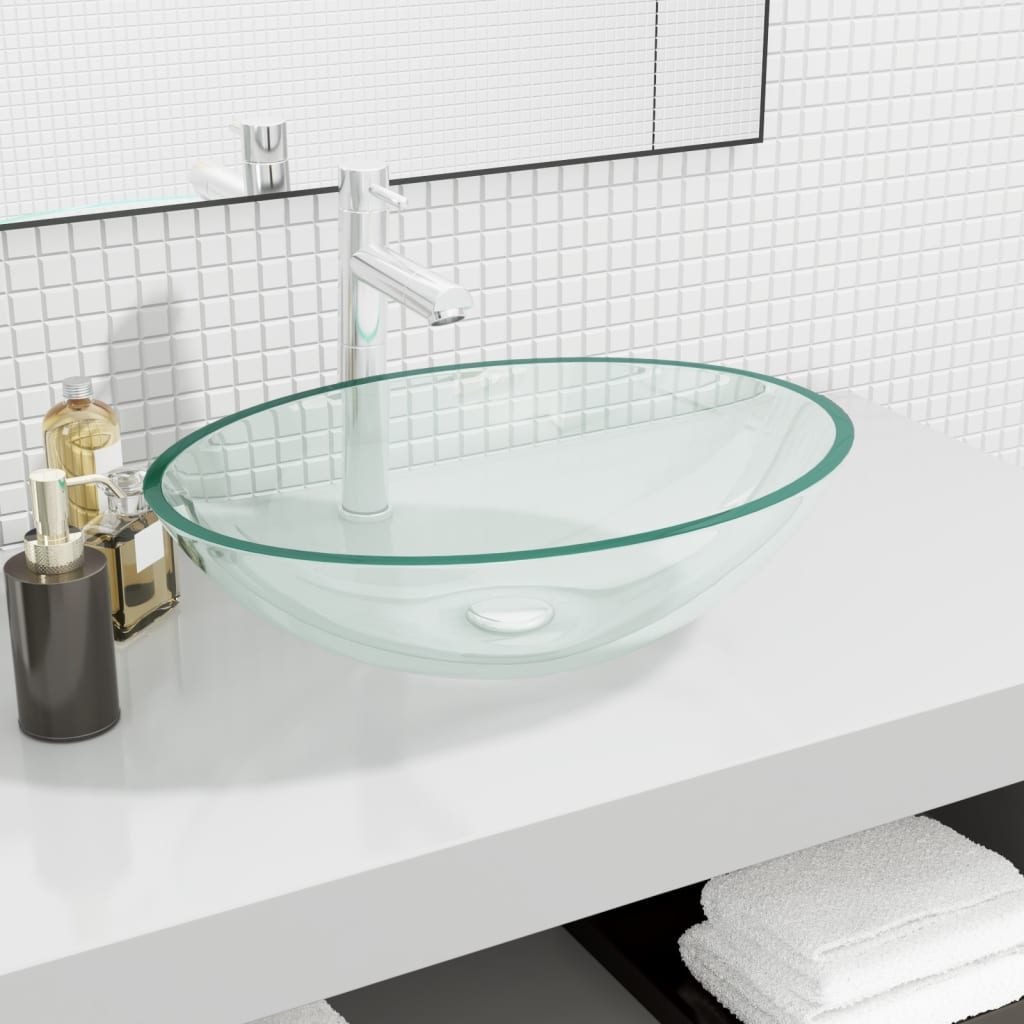 JUNG Vida Waschbecken Glas 50x37x14 cm Transparent