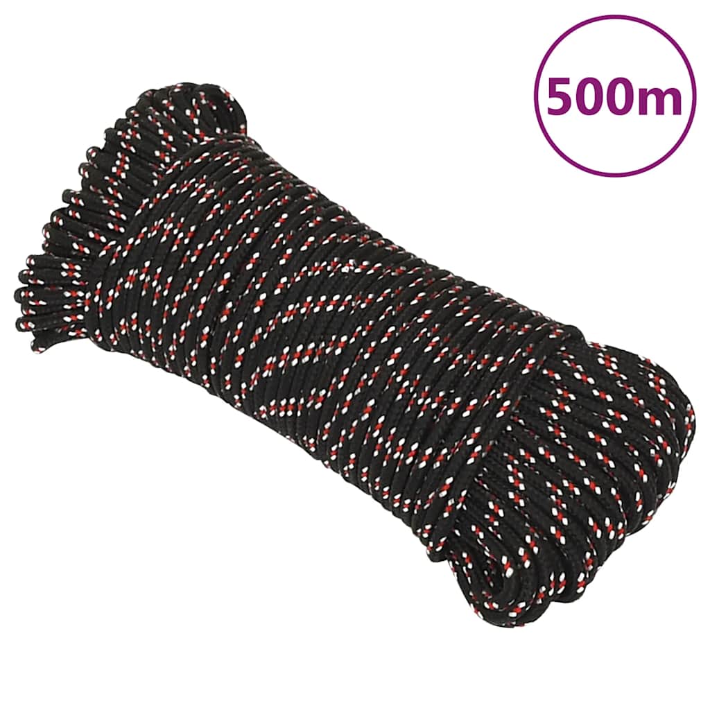 JUNG Vida Bootsseil Schwarz 3 mm 500 m Polypropylen