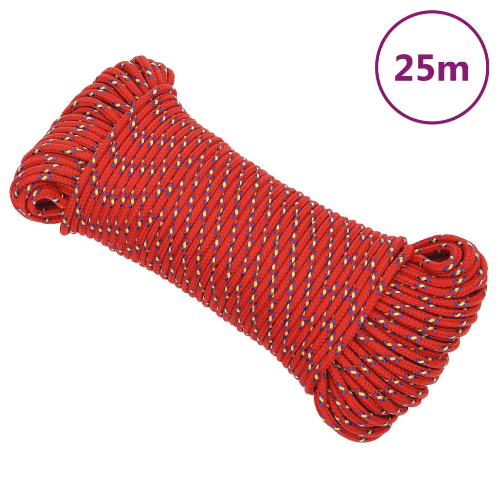JUNG Vida Bootsseil Rot 4 mm 25 m Polypropylen