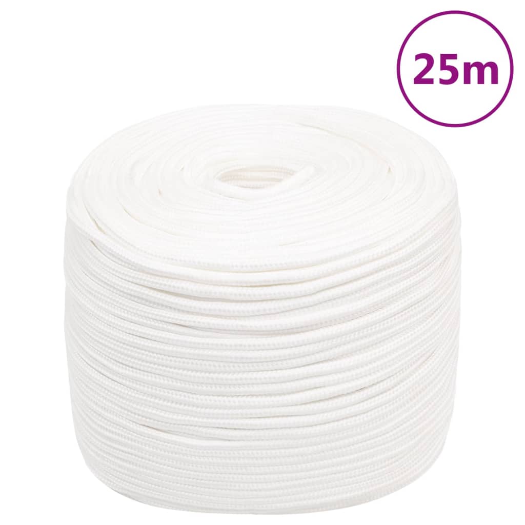 JUNG Vida Bootsseil Weiß 10 mm 25 m Polypropylen