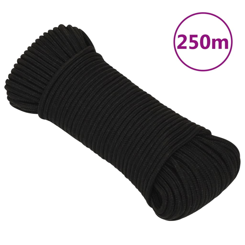 JUNG Vida Arbeitsseil Schwarz 3 mm 250 m Polyester