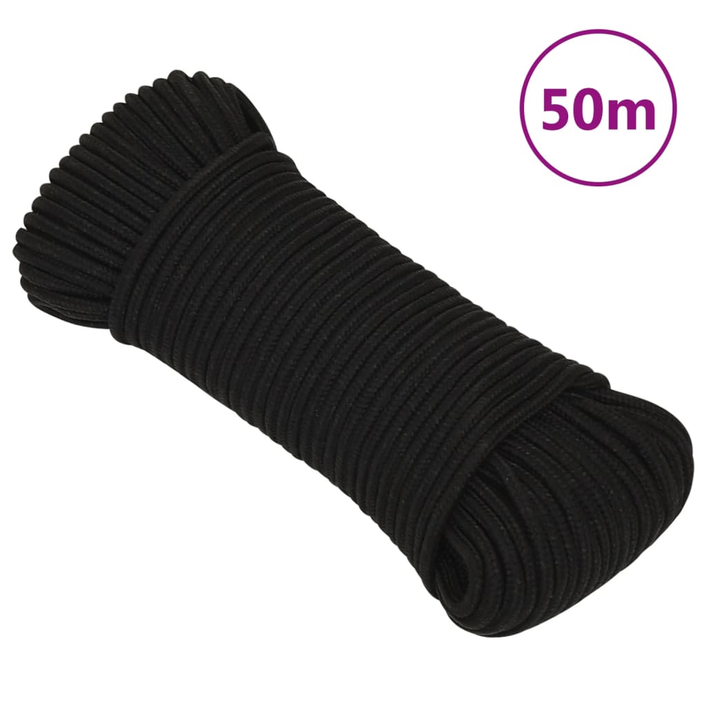 JUNG Vida Arbeitsseil Schwarz 4 mm 50 m Polyester