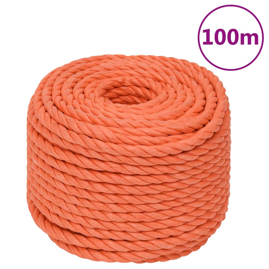 JUNG Vida Arbeitsseil Orange 24 mm 100 m Polypropylen
