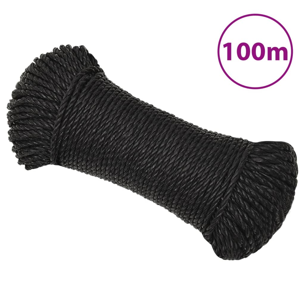 JUNG Vida Arbeitsseil Schwarz 3 mm 100 m Polypropylen