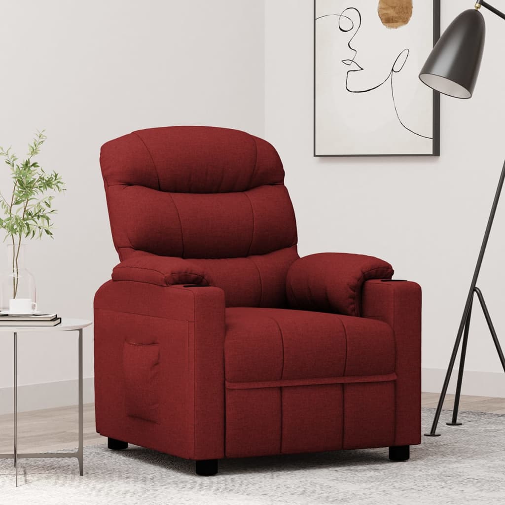 JUNG Vida Relaxsessel Weinrot Stoff