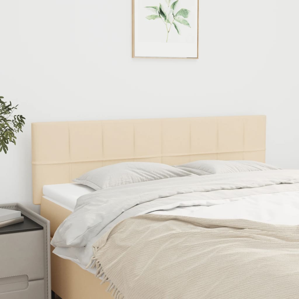 JUNG Vida Kopfteile 2 Stk. Creme 72x5x78/88 cm Stoff