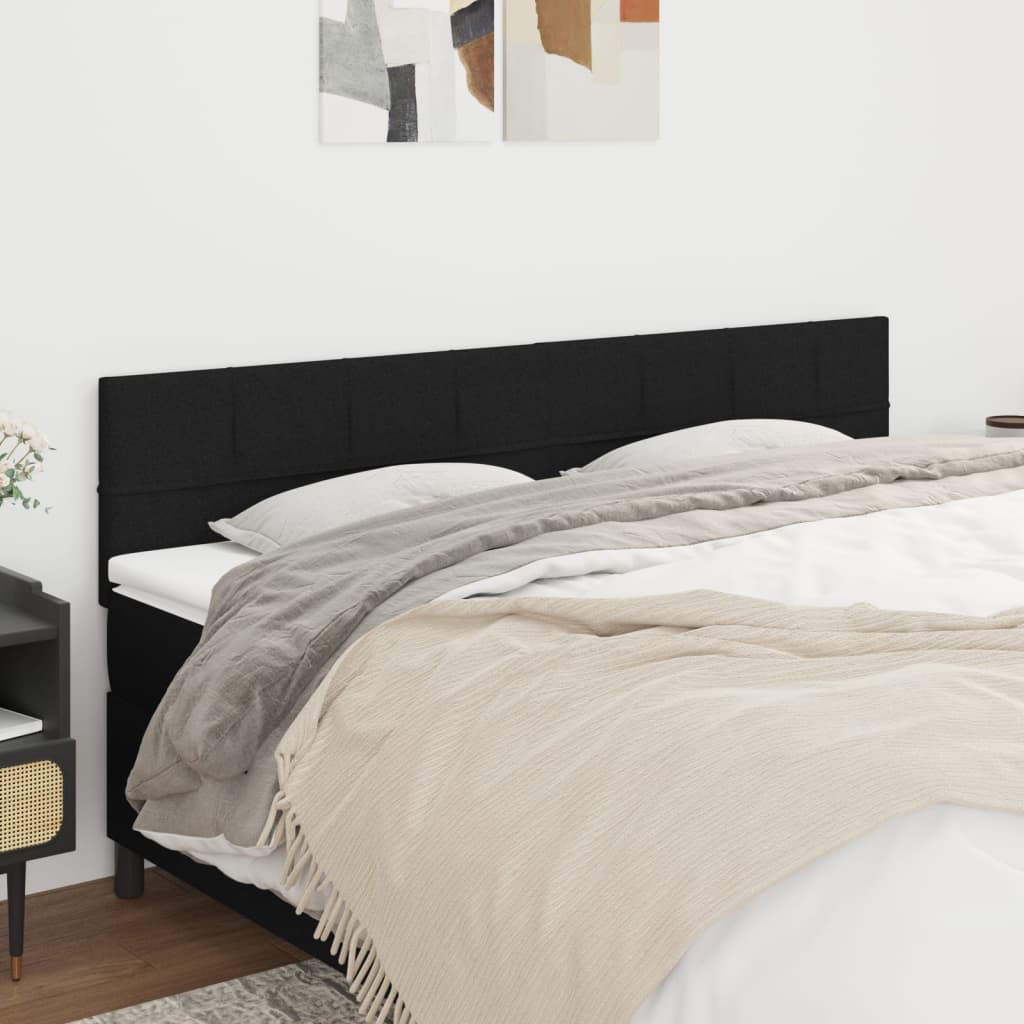 JUNG Vida Kopfteile 2 Stk. Schwarz 100x5x78/88 cm Stoff