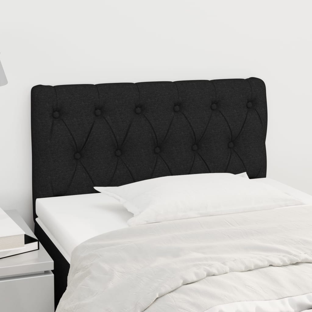 JUNG Vida Kopfteil Schwarz 80x7x78/88 cm Stoff