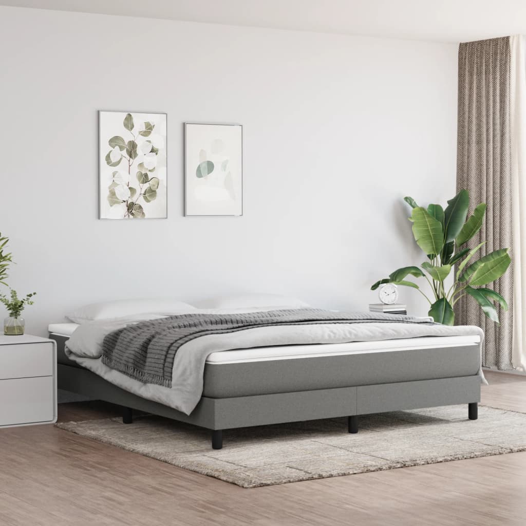 JUNG Vida Taschenfederkernmatratze Mittel Dunkelgrau 180x200x20 cm Stoff