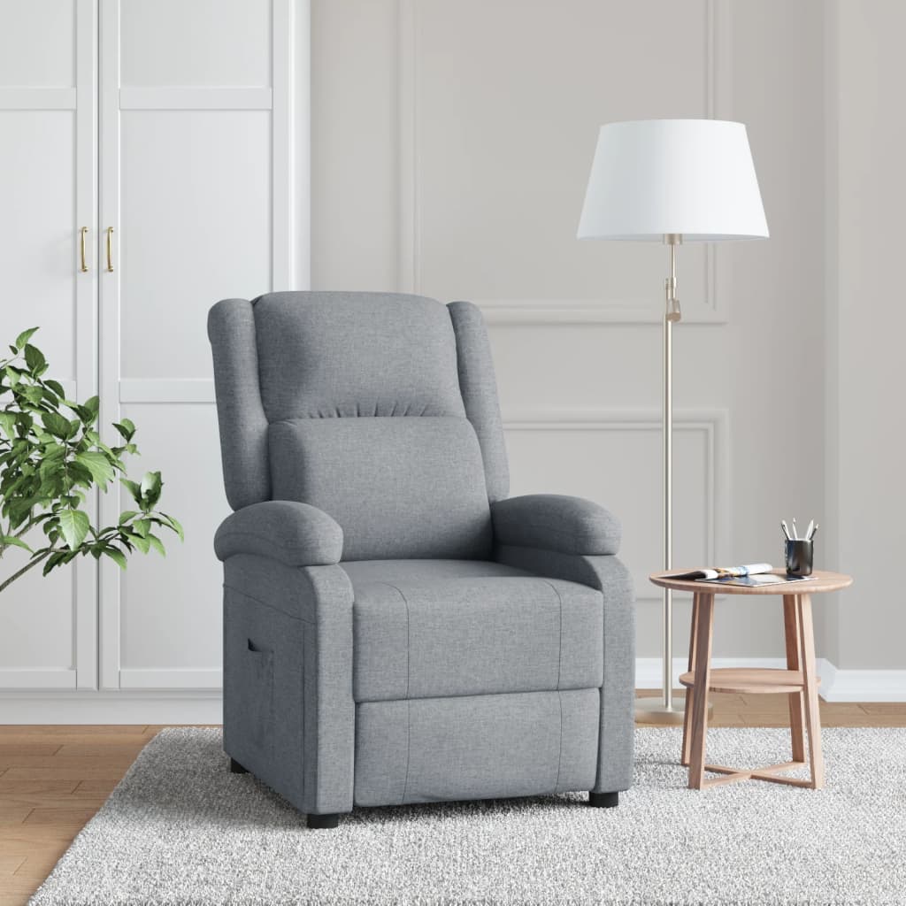 JUNG Vida Relaxsessel Hellgrau Stoff