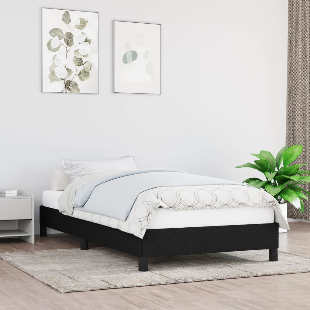 JUNG Vida Bettgestell ohne Matratze Schwarz 80x200 cm Stoff