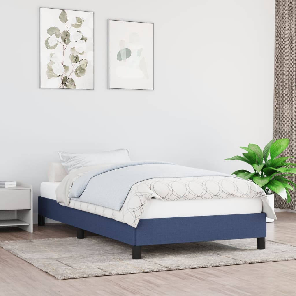 JUNG Vida Bettgestell ohne Matratze Blau 90x200 cm Stoff