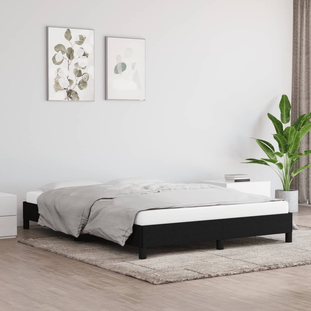 JUNG Vida Bettgestell ohne Matratze Schwarz 140x200 cm Stoff