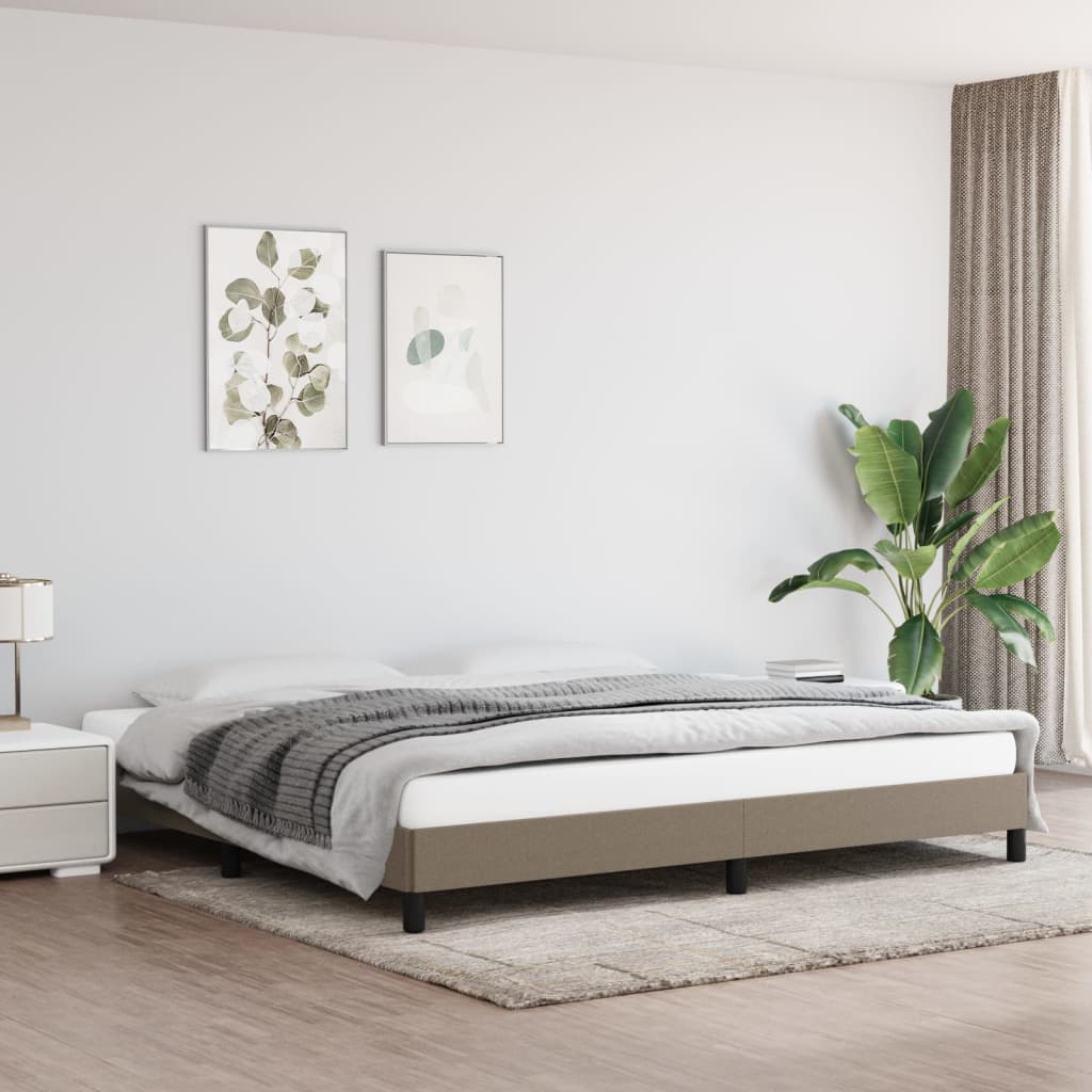 JUNG Vida Bettgestell ohne Matratze Taupe 200x200 cm Stoff