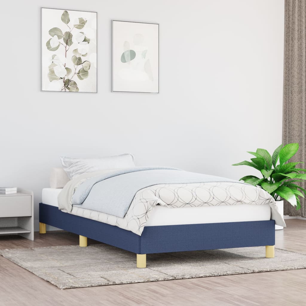 JUNG Vida Bettgestell ohne Matratze Blau 80x200 cm Stoff