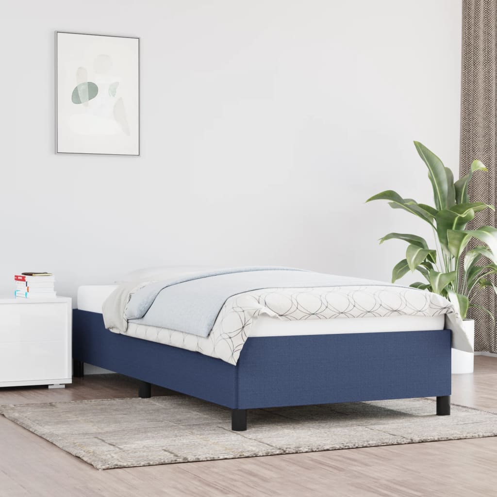 JUNG Vida Bettgestell ohne Matratze Blau 80x200 cm Stoff